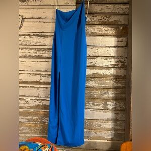 Lulu's Blue One Shoulder Dress